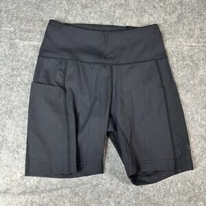 Rab Women's 8 Talus Tight Running Biker Shorts Black Pockets Athletic